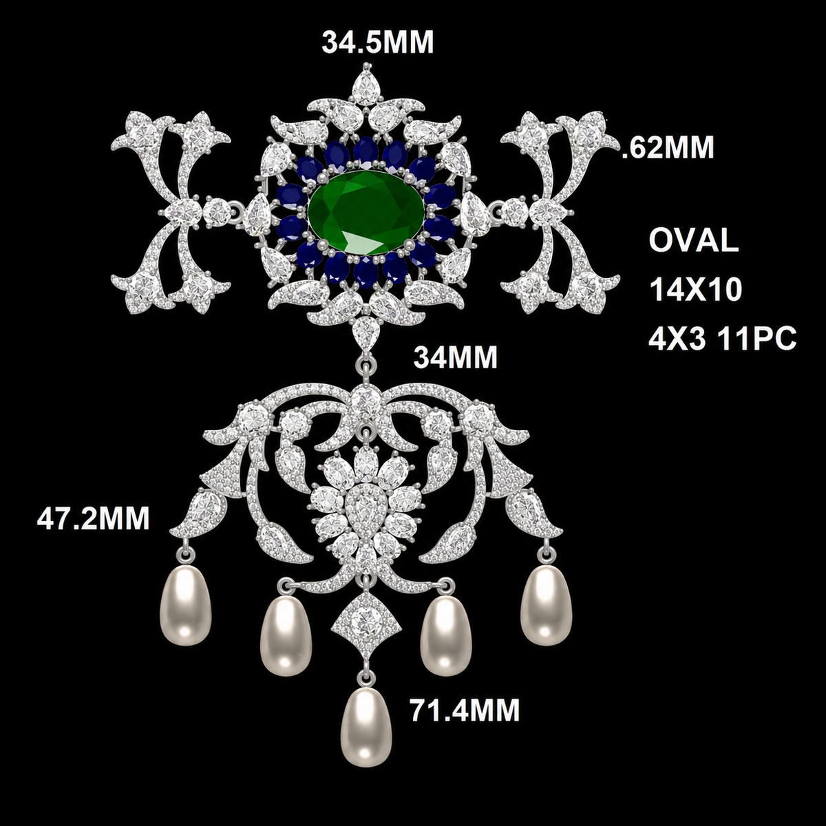 Majestic Sovereign Empress Choker Centerpiece