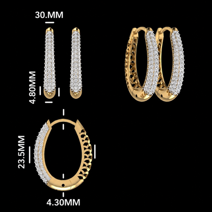 The Luminary Pavé Arch Diamond Hoop Earrings