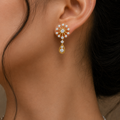 The Articulate Flora Statement Diamond Earrings