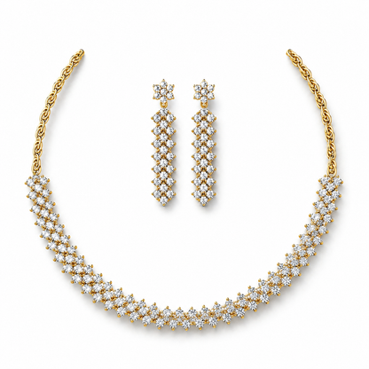 Eternal Petal Diamond Necklace & Earring Suite