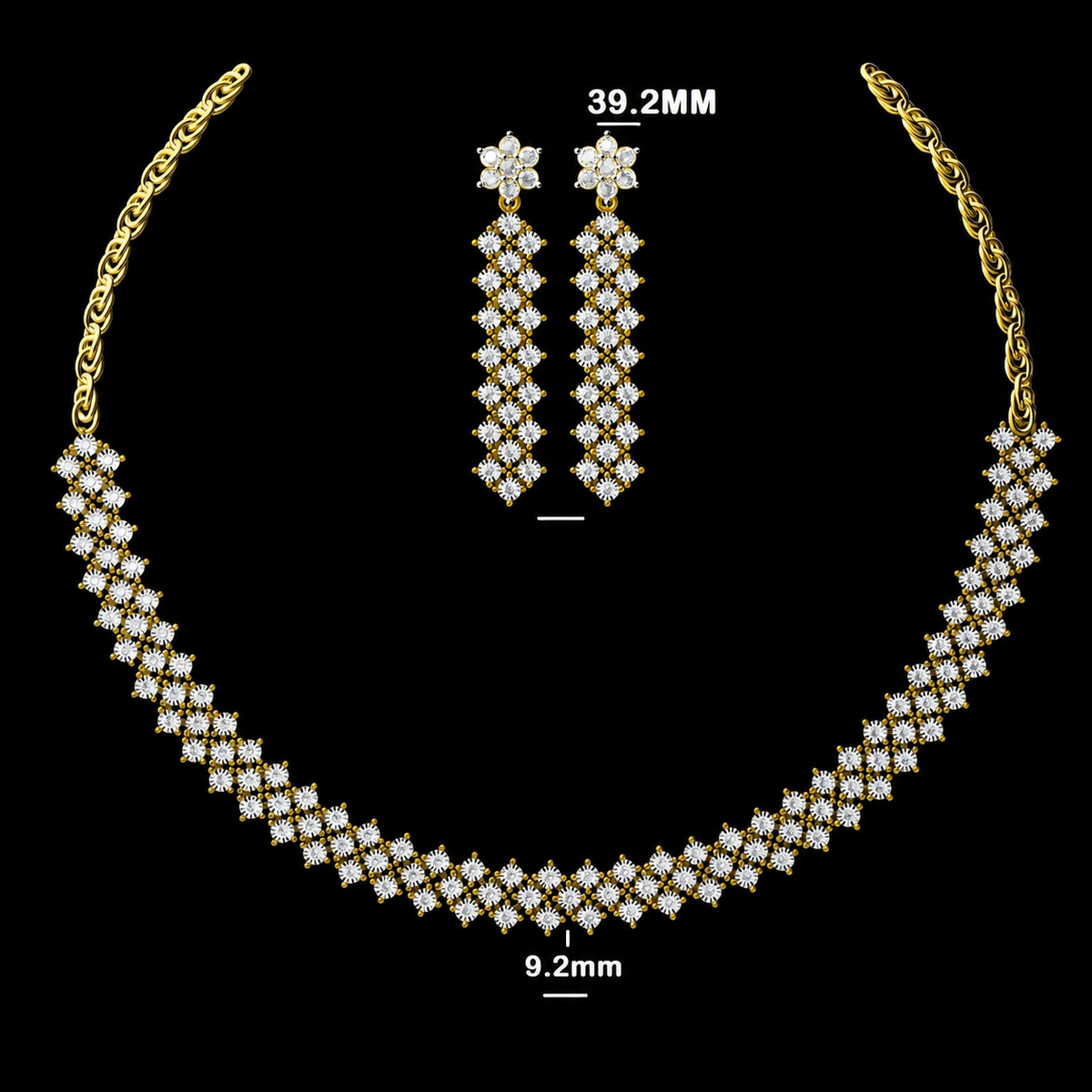Eternal Petal Diamond Necklace & Earring Suite