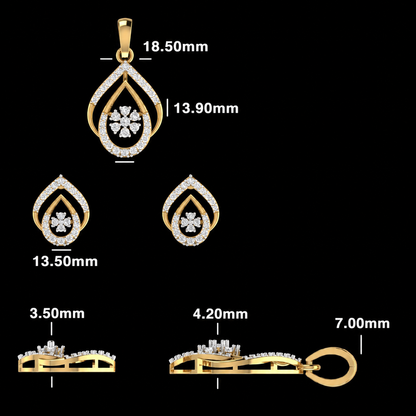 Eternal Grace Diamond Pendant & Earring Duo