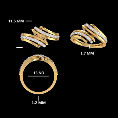 Entwined Synergy Diamond Statement Ring