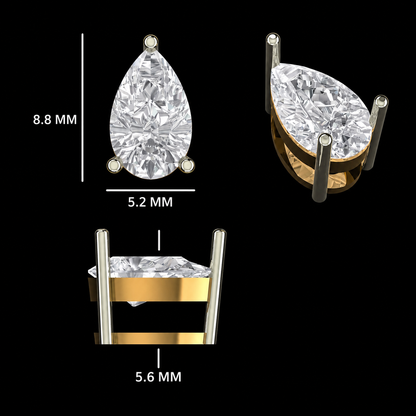 Elegant Pear-Cut Diamond Solitaire Pendant