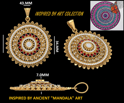 Artistic Mandala Statement Pendant