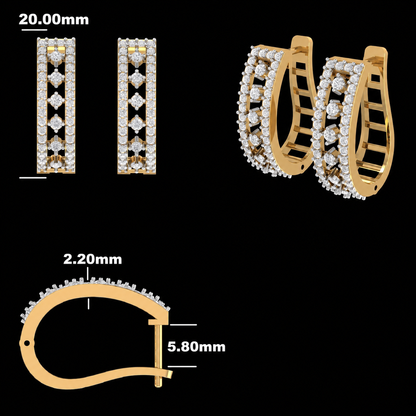Radiant Arch Diamond Hoop Earrings