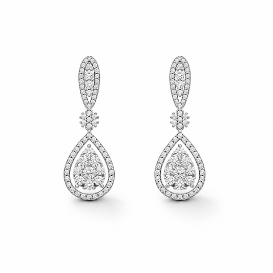 The Pear Cascade Diamond Chandelier Earrings