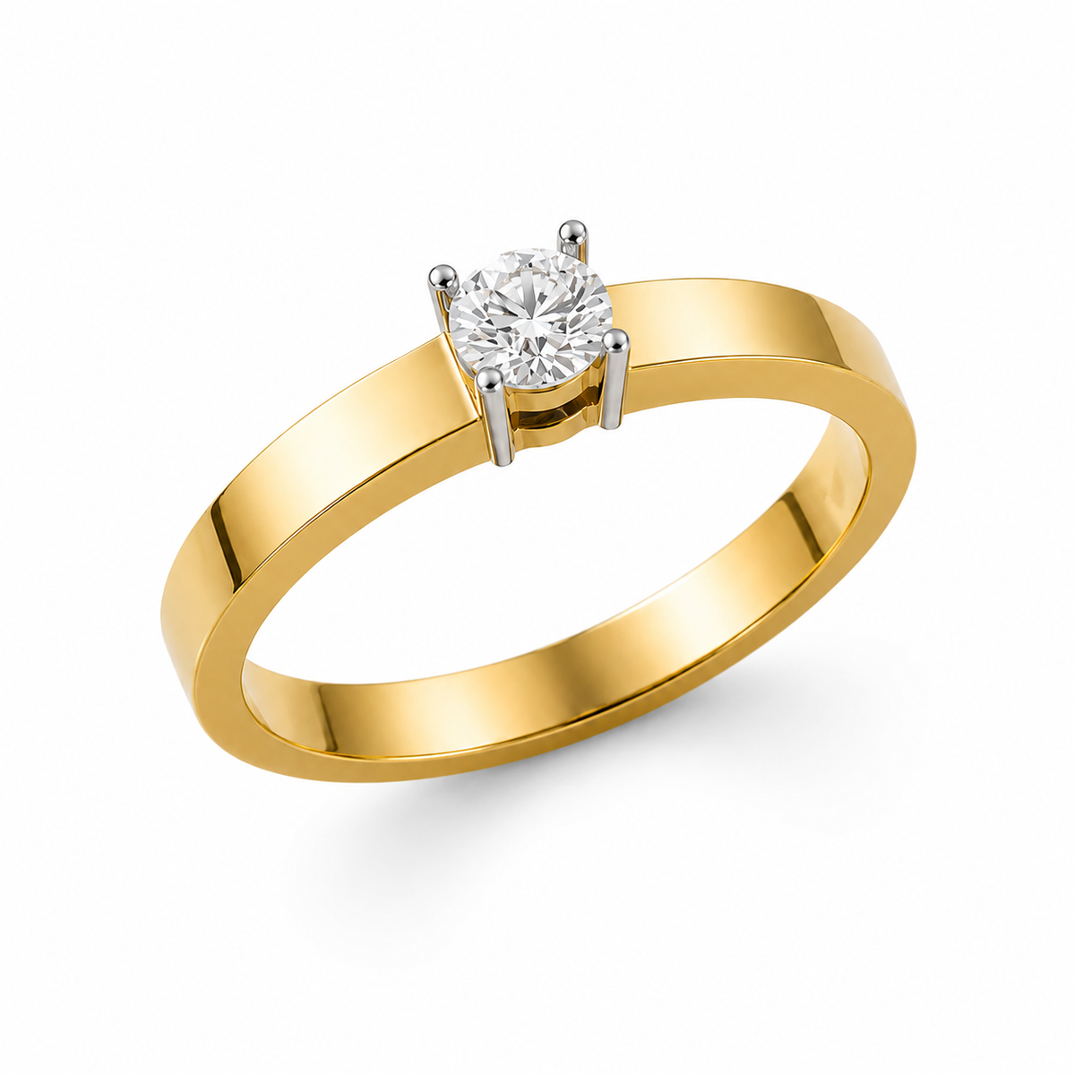 Timeless Solitaire Comfort Band Ring