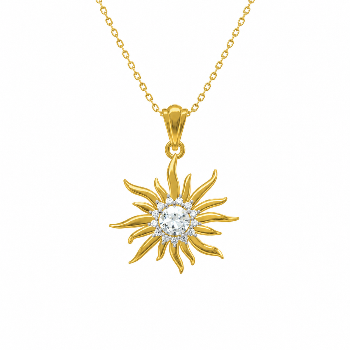 "Surya Aavahan" Divine Radiant Sunburst Pendant