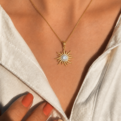 "Surya Aavahan" Divine Radiant Sunburst Pendant