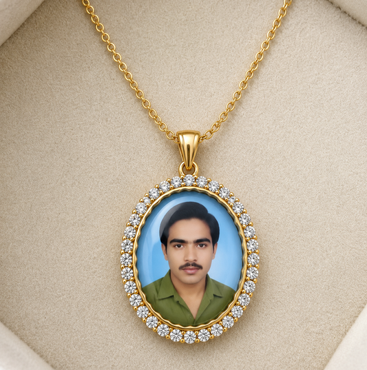 Personalised Keepsake Oval Locket Pendant
