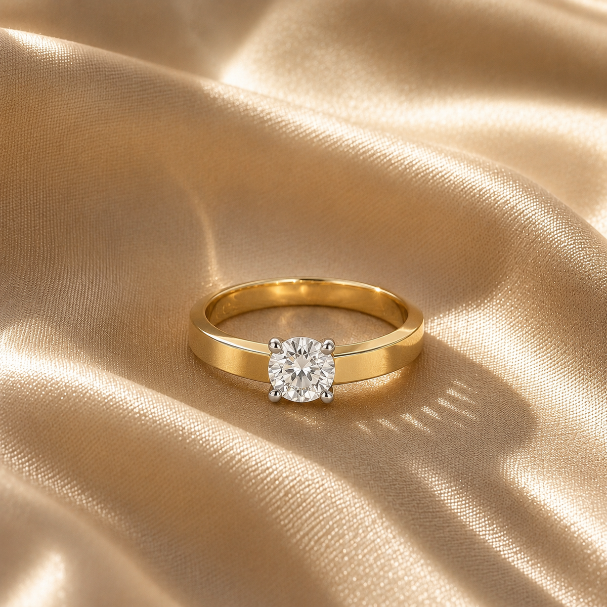 Timeless Solitaire Comfort Band Ring