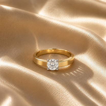 Timeless Solitaire Comfort Band Ring
