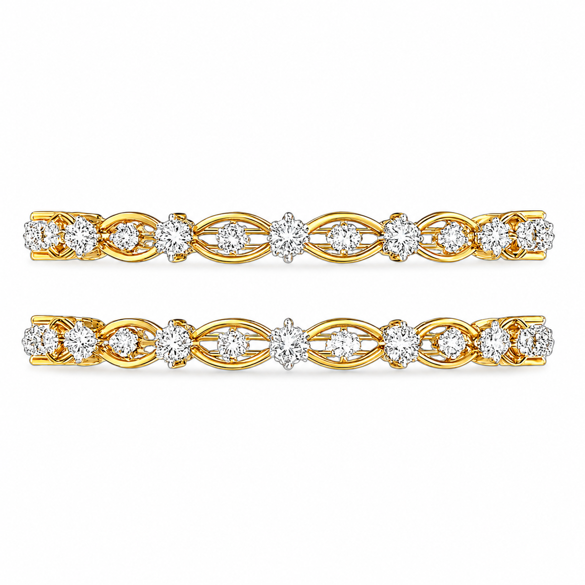 Floral Radiance Diamond Bangle