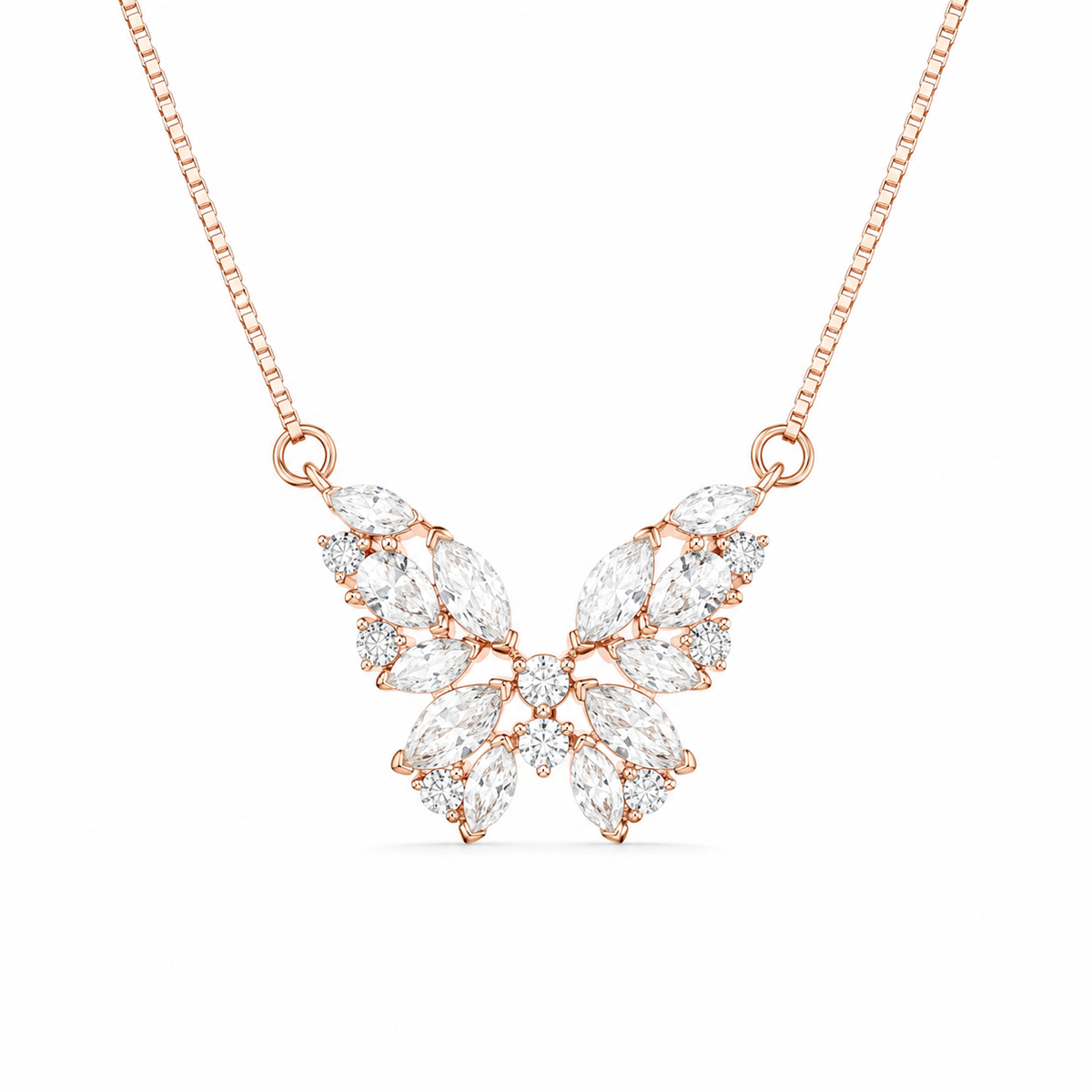 Marquise Cut Butterfly Statement Pendant