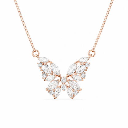 Marquise Cut Butterfly Statement Pendant