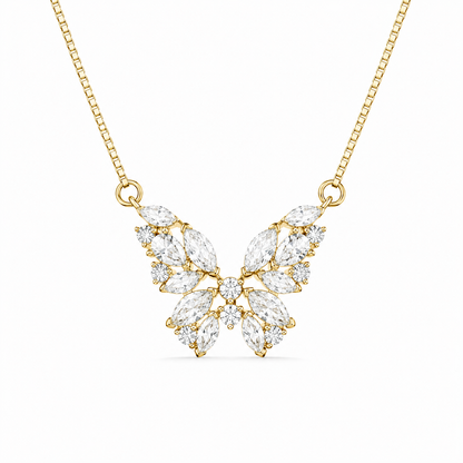 Marquise Cut Butterfly Statement Pendant