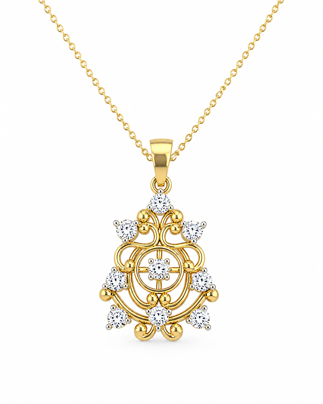 Vintage Design Inspired Diamond Pendant