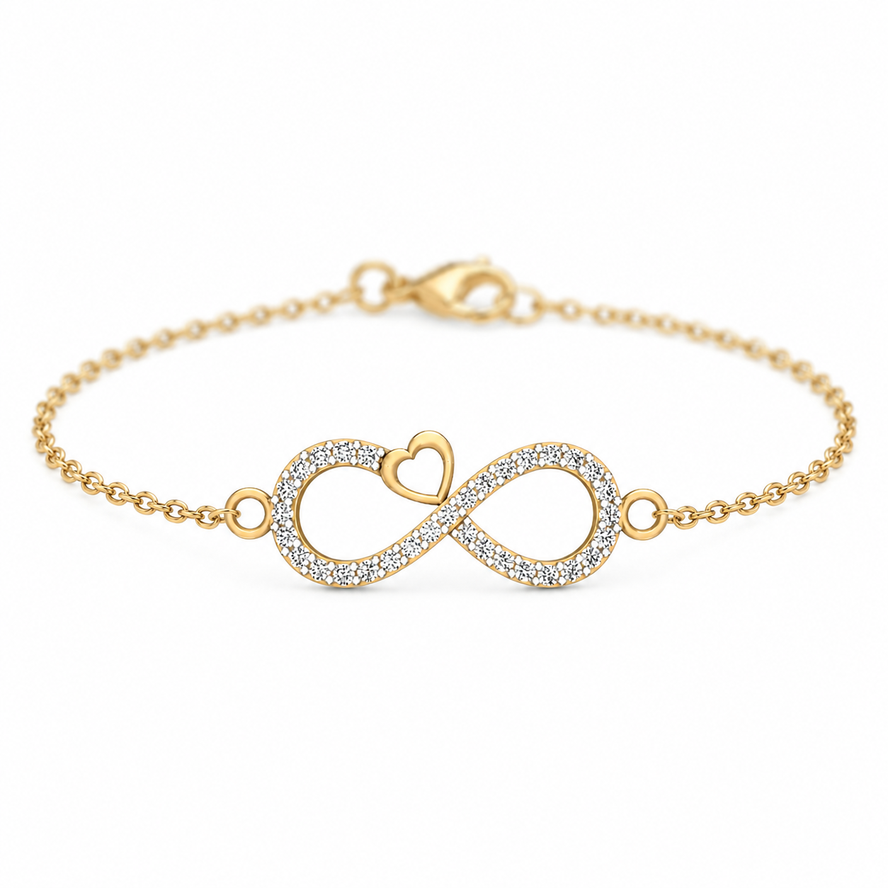 Infinite Love Gold and Diamond Bracelet
