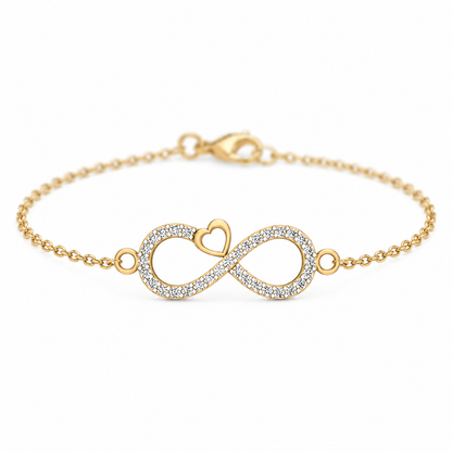 Infinite Love Gold and Diamond Bracelet