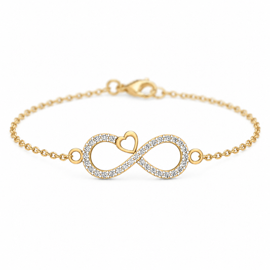 Infinite Love Gold and Diamond Bracelet