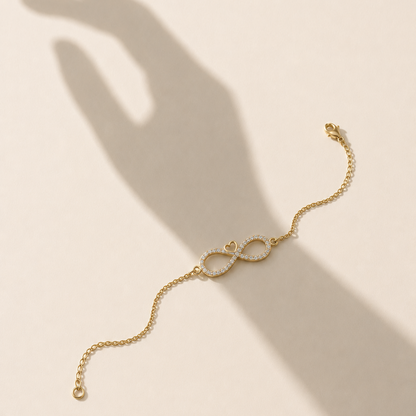 Infinite Love Gold and Diamond Bracelet