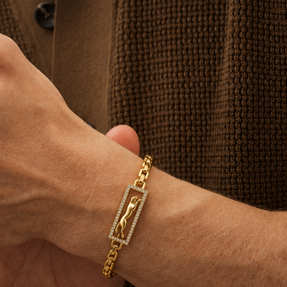 Tiger Gold and Diamond Bracelet