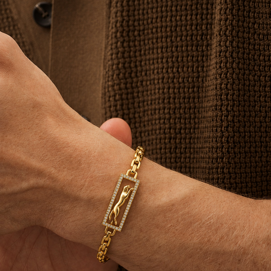 Tiger Gold and Diamond Bracelet