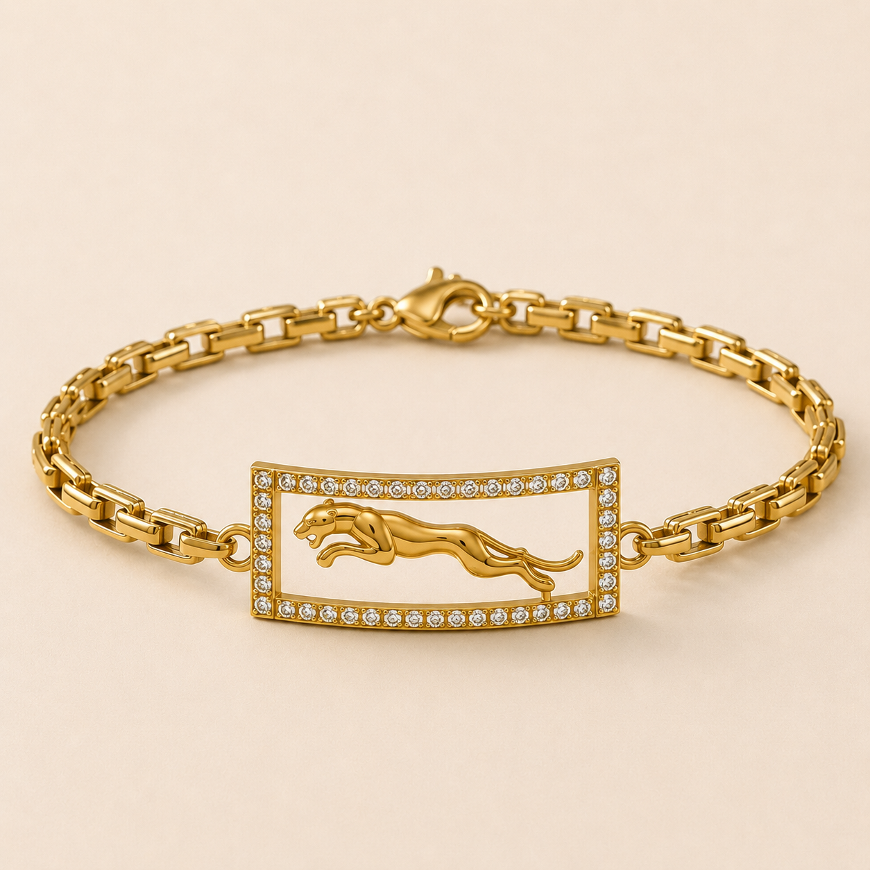 Tiger Gold and Diamond Bracelet