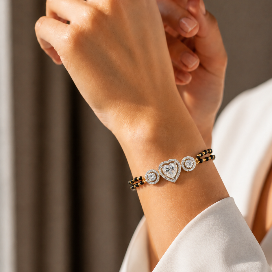 Heart Harmony Mangalsutra Bracelet