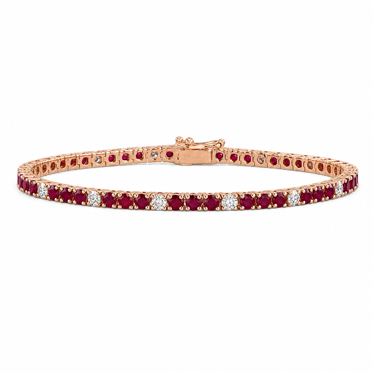 Ruby Radiance Tennis Bracelet