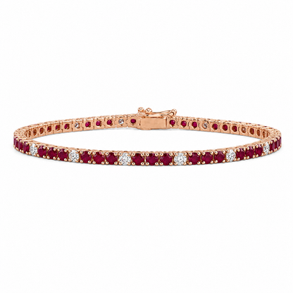 Ruby Radiance Tennis Bracelet