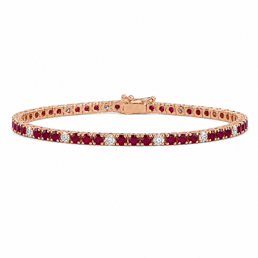 Ruby Radiance Tennis Bracelet