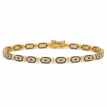 Geometric Elegance Diamond Bracelet