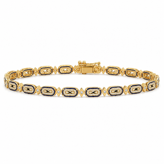 Geometric Elegance Diamond Bracelet