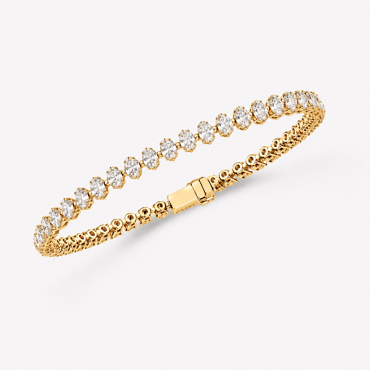 Classic Oval Cluster Tennis Bracelet