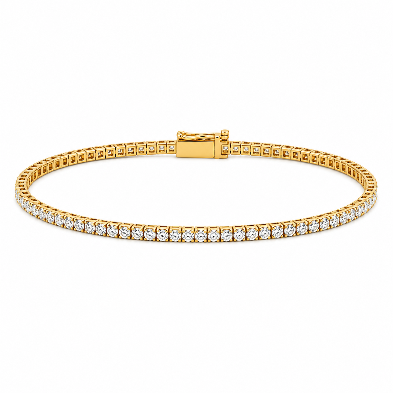 Classic Heritage Round Diamond Tennis Line Bracelet