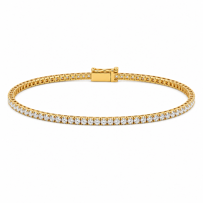 Classic Heritage Round Diamond Tennis Line Bracelet