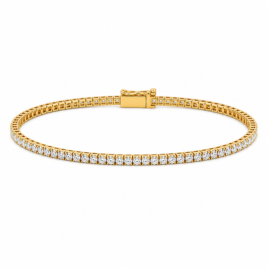 Classic Heritage Round Diamond Tennis Line Bracelet