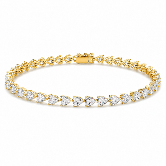 Heart-Cut Diamond Tennis Bracelet