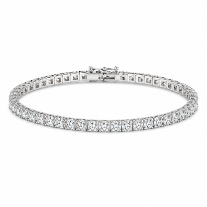 Princess-Cut Diamond Line Bracelet