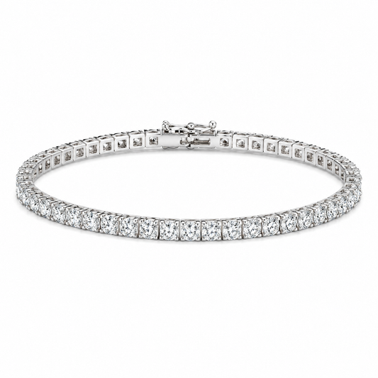 Princess-Cut Diamond Line Bracelet