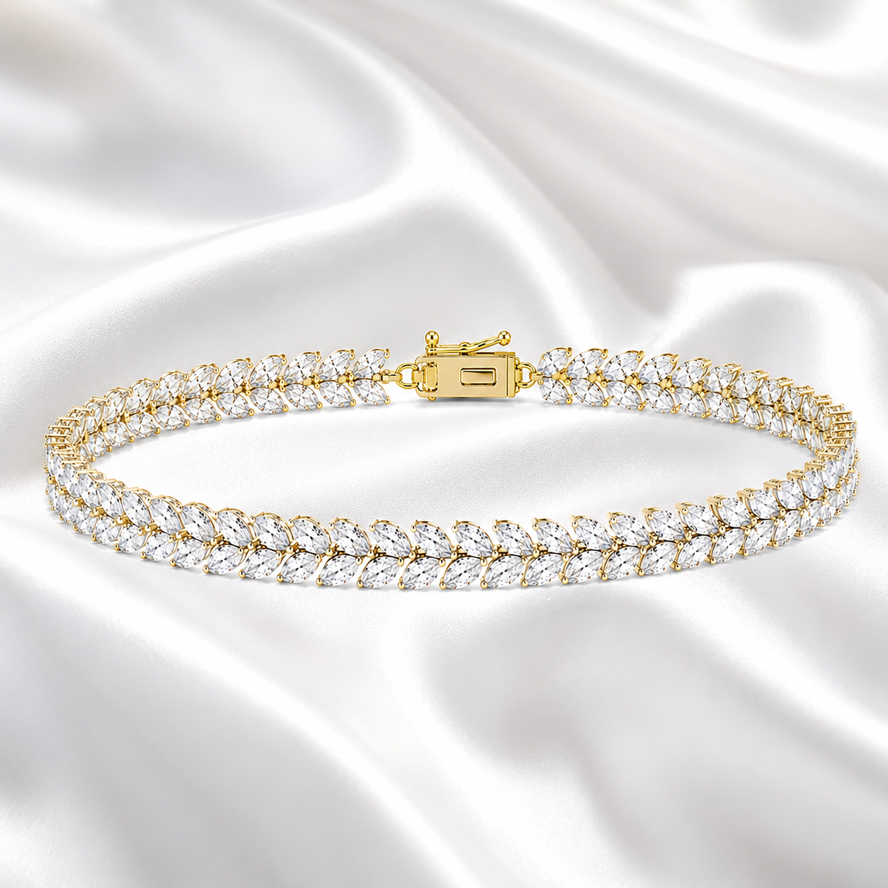 Marquise Diamond Leaf Bracelet