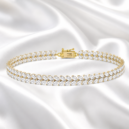 Marquise Diamond Leaf Bracelet