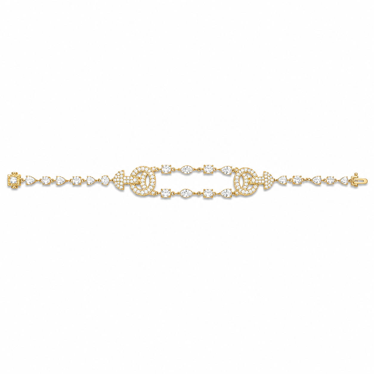 Interlocking Diamond Luxury Chain Bracelet