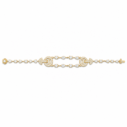 Interlocking Diamond Luxury Chain Bracelet