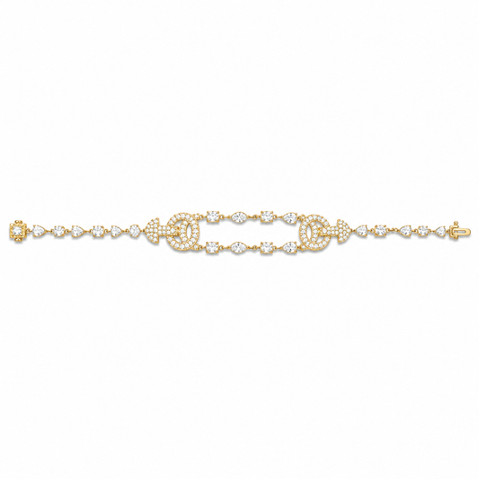 Interlocking Diamond Luxury Chain Bracelet