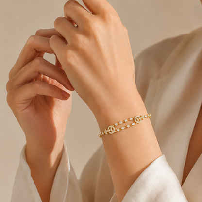 Interlocking Diamond Luxury Chain Bracelet