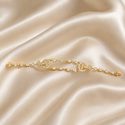 Interlocking Diamond Luxury Chain Bracelet