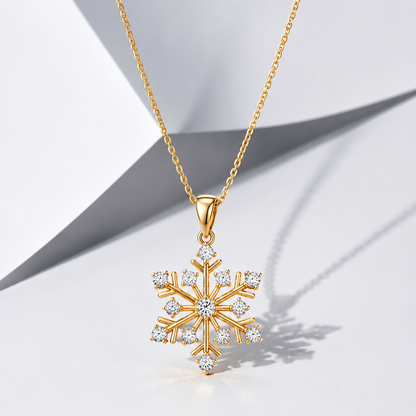 Shining Snowflake Star Pendant
